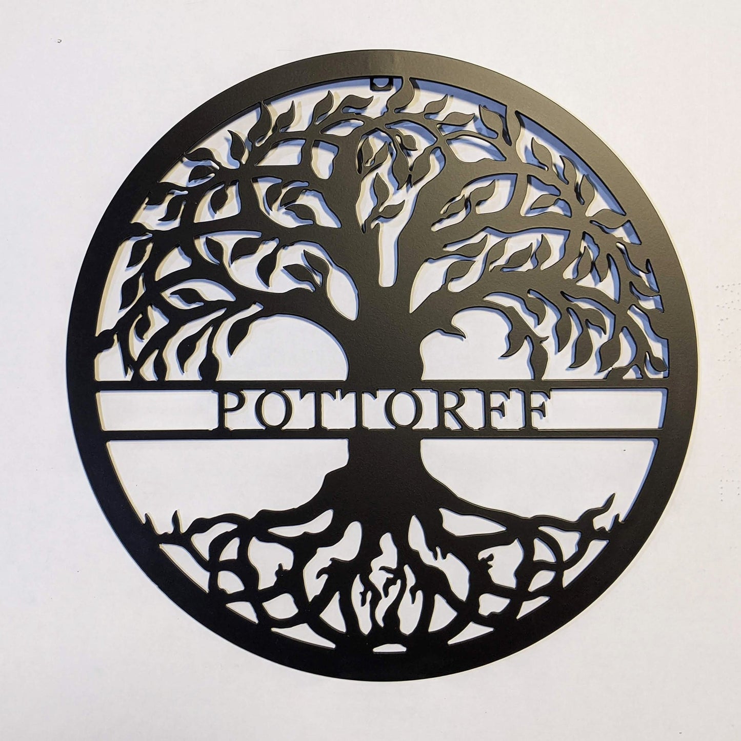 Tree of Life with Personalized Name Metal Sign