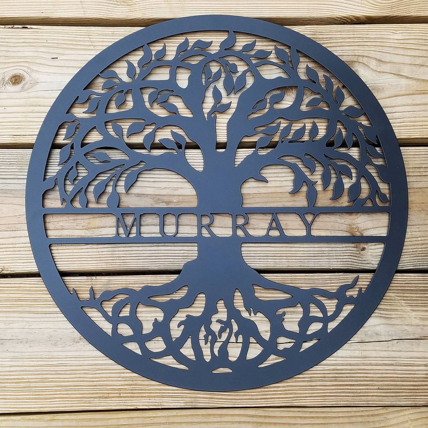 Tree of Life with Personalized Name Metal Sign