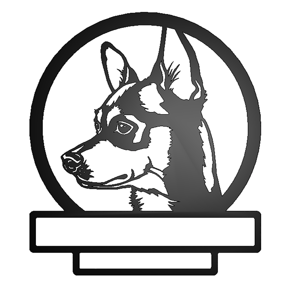 Chihuahua Dog Silhouette Personalized Name and Date Metal Sign