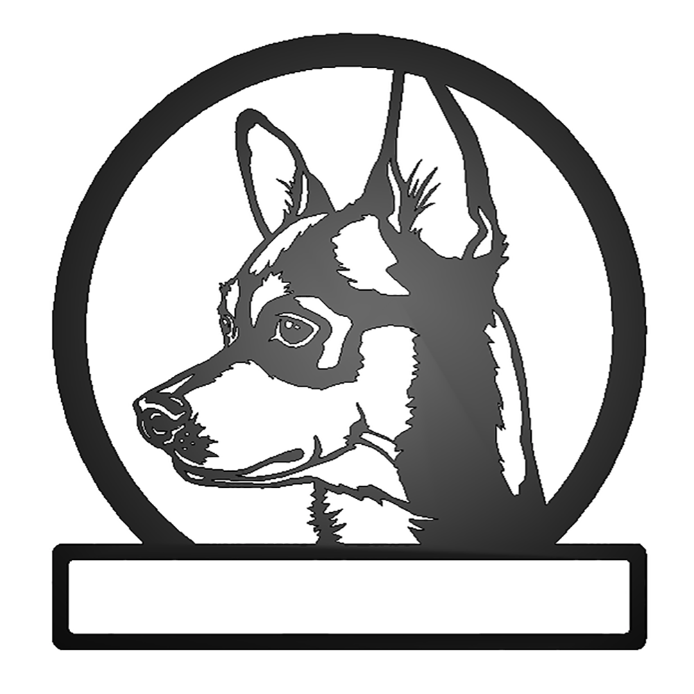 Chihuahua Dog Silhouette Personalized Name Metal Sign