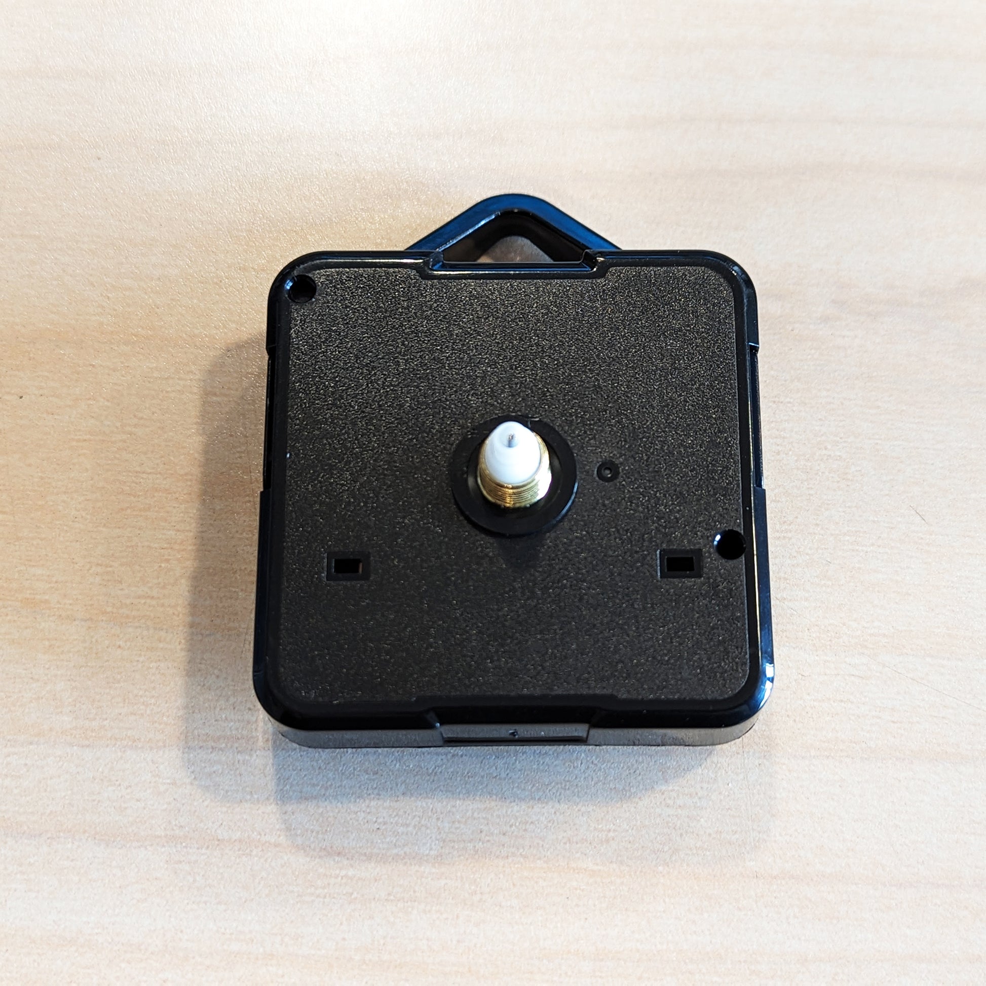 Clock Mechanism with White Hands Replacement front view