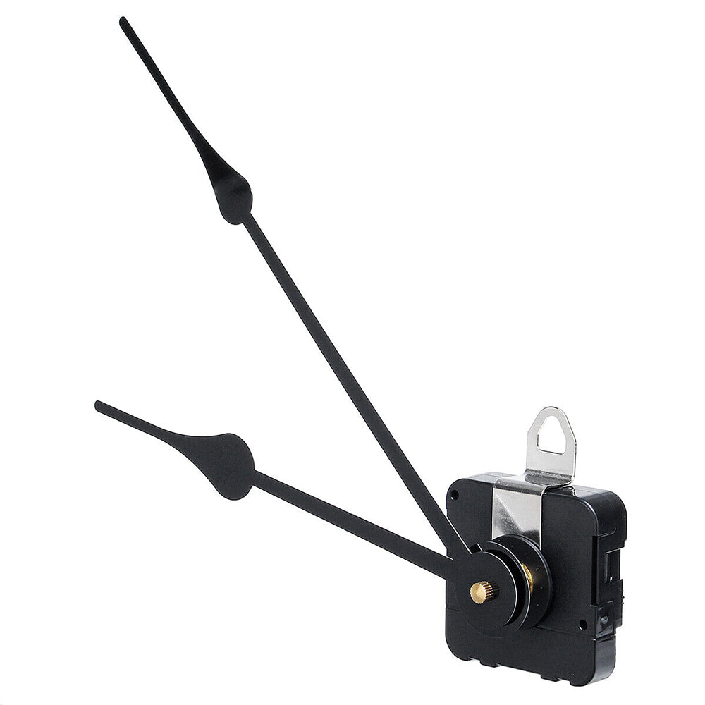 Large Diameter Replacement Clock Mechanism with Black Hands front view