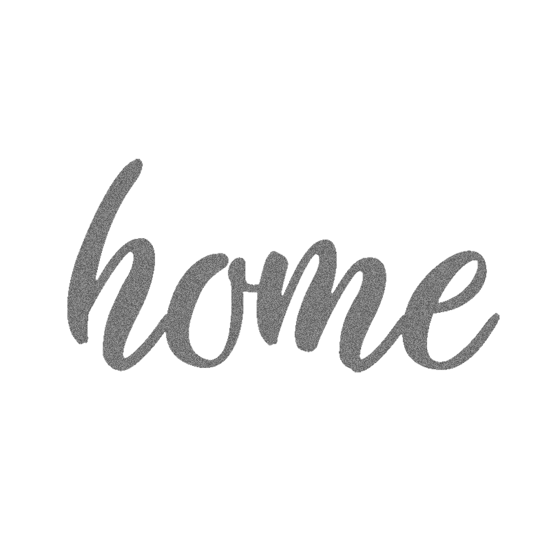 Home Script Metal Sign - Steel Home Wall Art