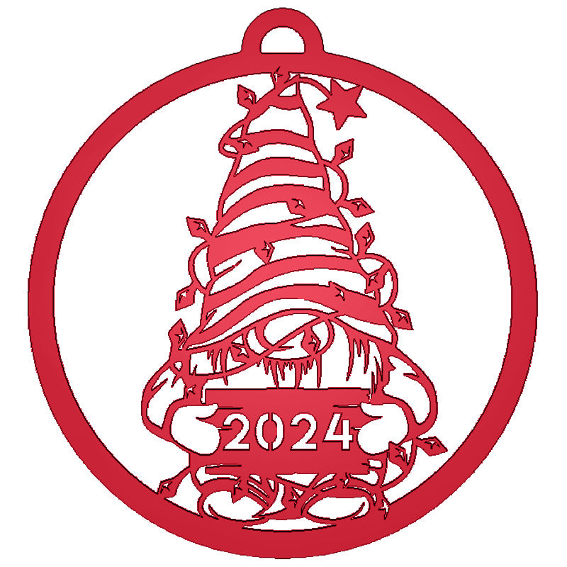 Christmas Gnome 2024 Limited Edition Holiday Ornament Red