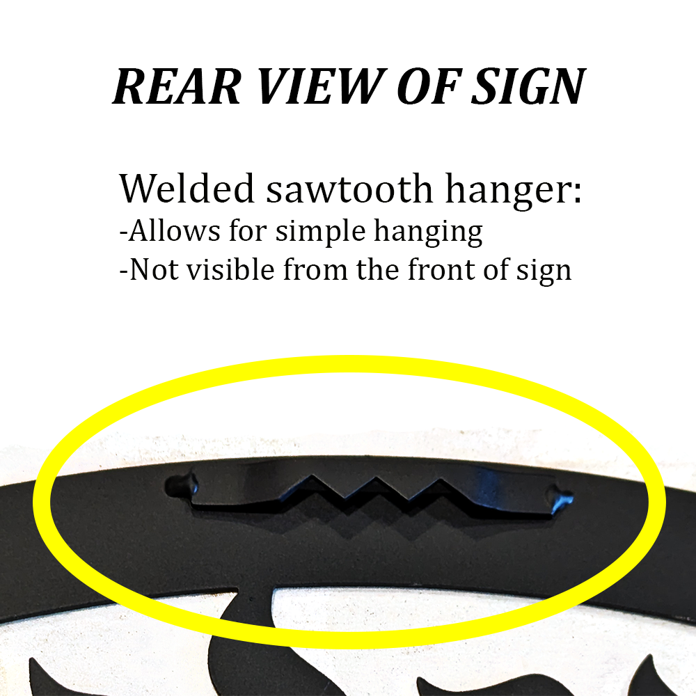 Personalized Female Runner Silhouette Medal Hanger rear welded sawtooth hanger detail