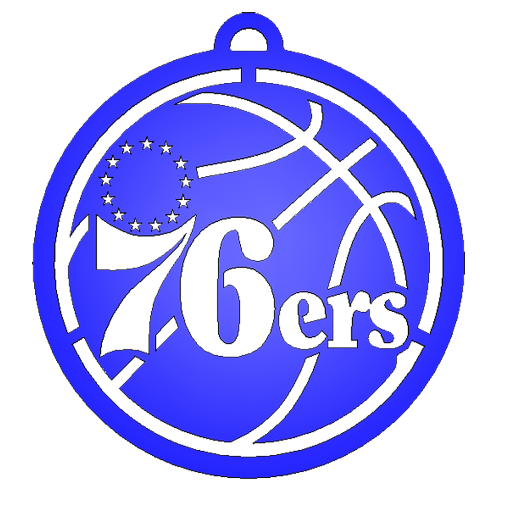 76ers Holiday Ornament Blue