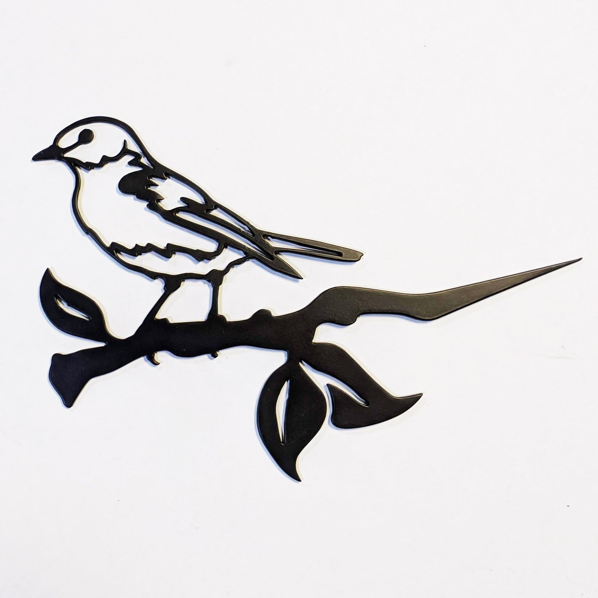 Bluebird Metal Bird Tree Sign Black