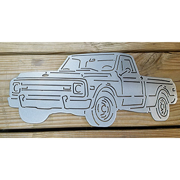 Truck Silhouette 1970 Chevy C10 Pickup - Silver