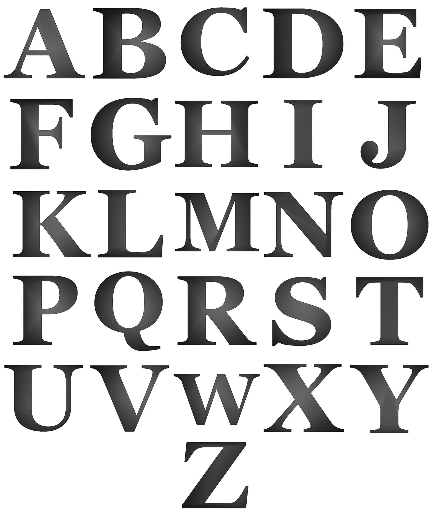 Personalized Initial Address Metal Sign - letter examples