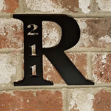 Nightingale Metal Design - Personalized Initial Address Metal Sign