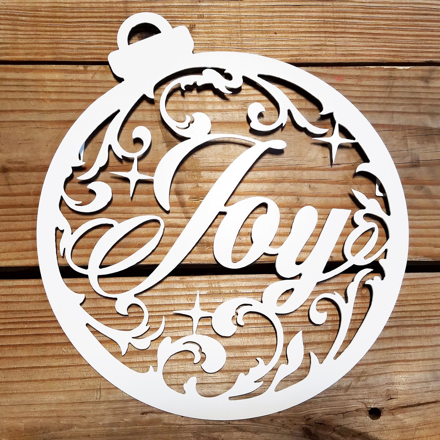 Joy Round Metal Sign