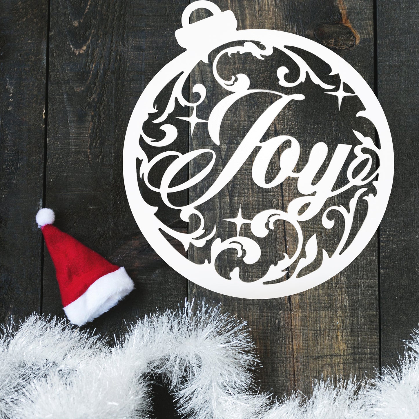 Joy Round Metal Sign