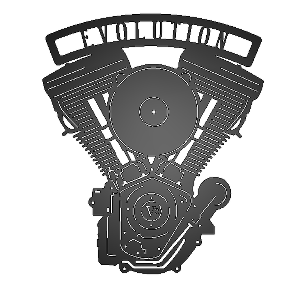 Evolution Engine Metal Garage Sign