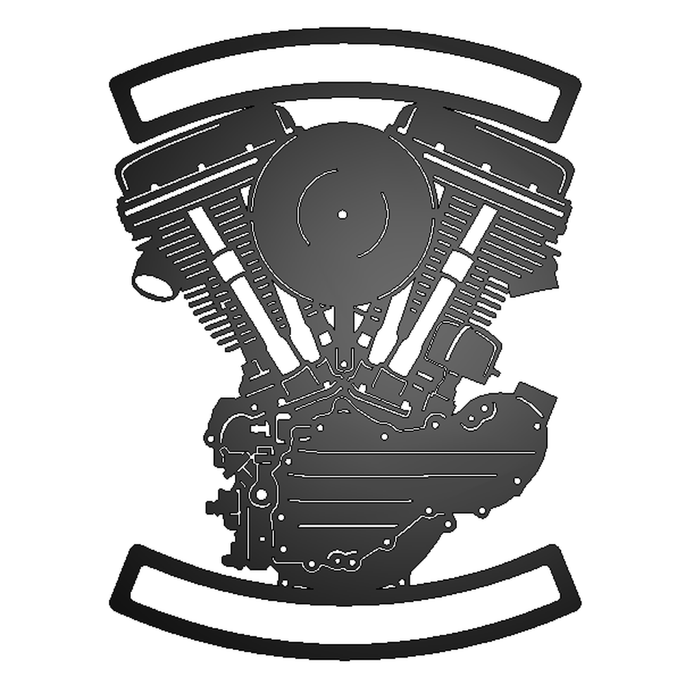 Personalized Panhead Engine Metal Garage Sign