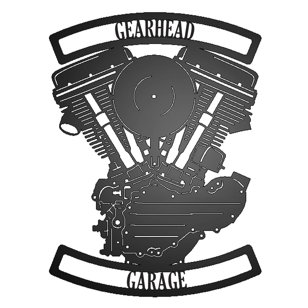 Personalized Panhead Engine Metal Garage Sign