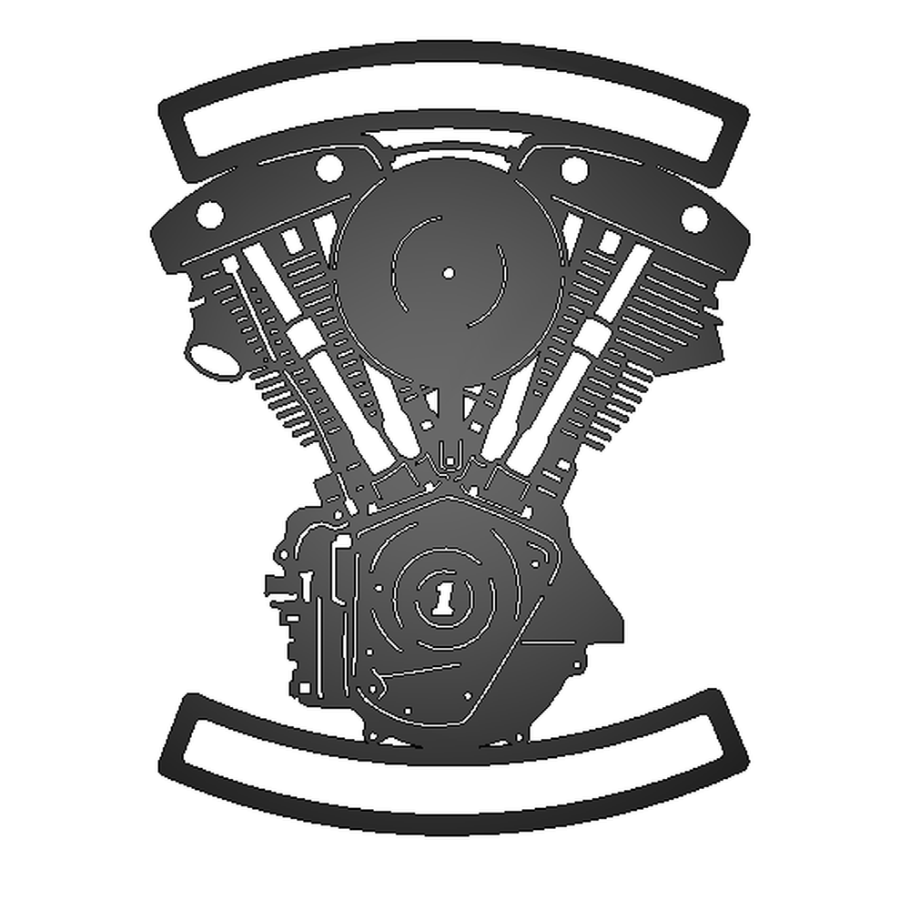 Personalized Shovelhead Engine Metal Garage Sign