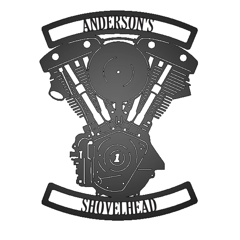 Personalized Shovelhead Engine Metal Garage Sign