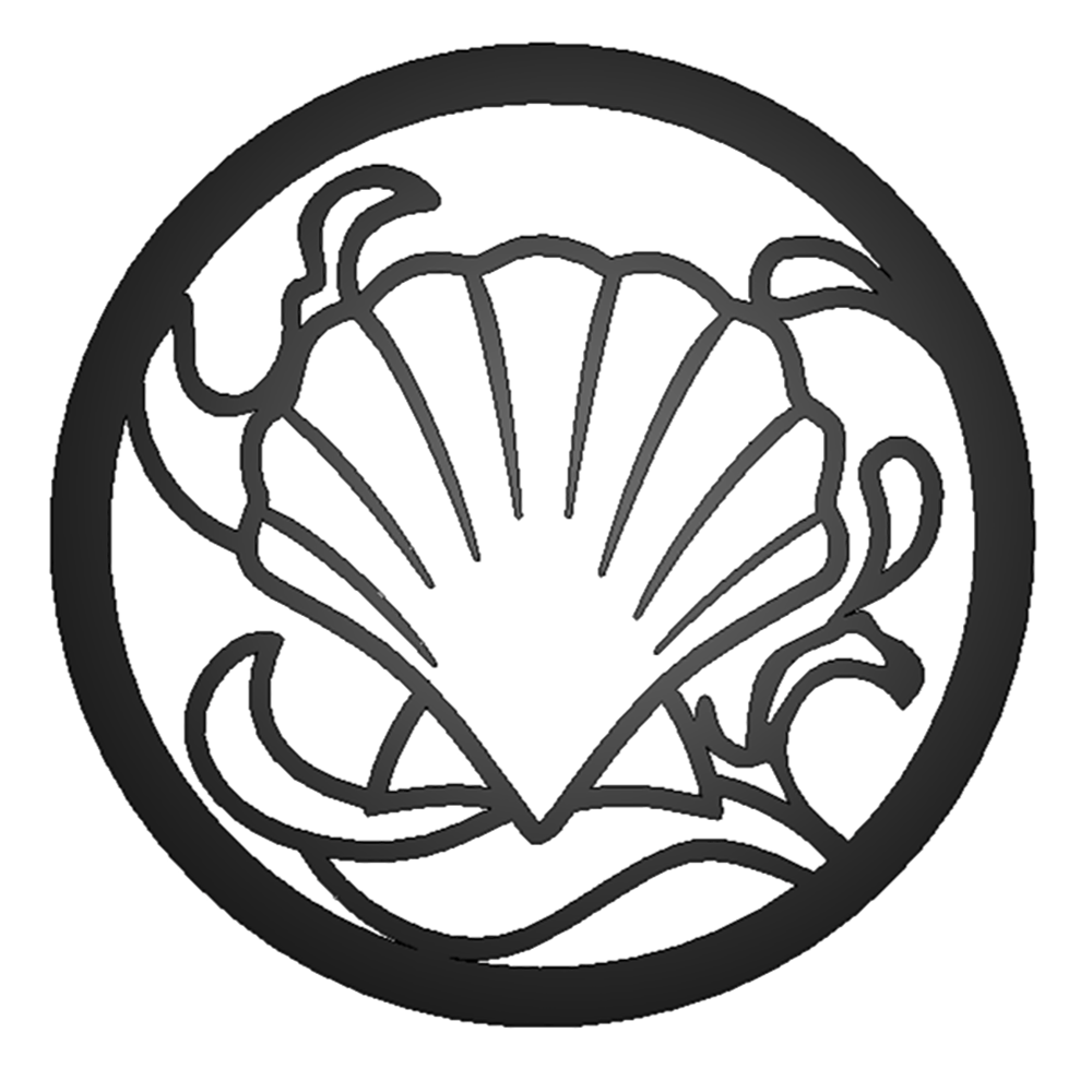 Seashells - 3 Piece Metal Signs black