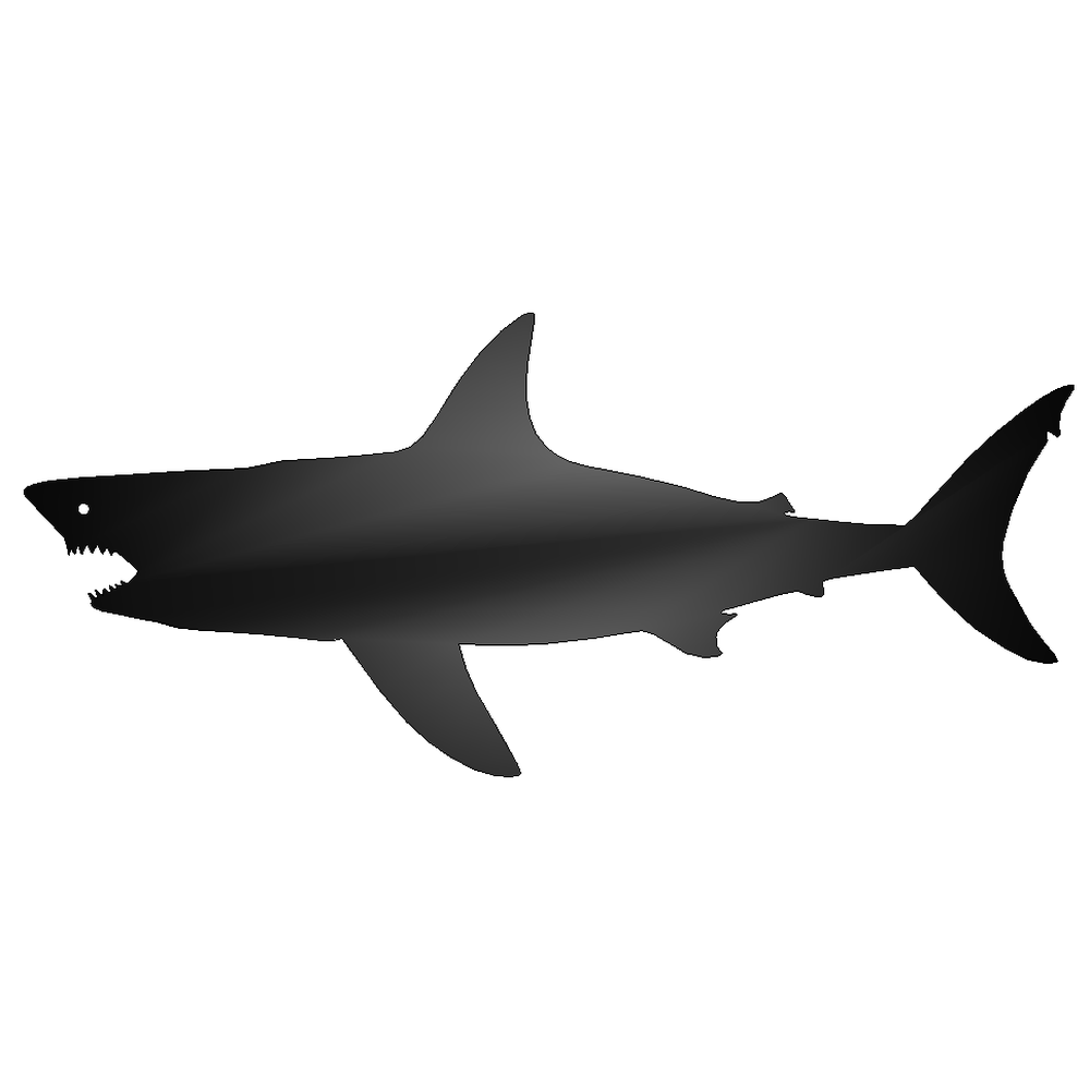 Shark Address Metal Sign Black