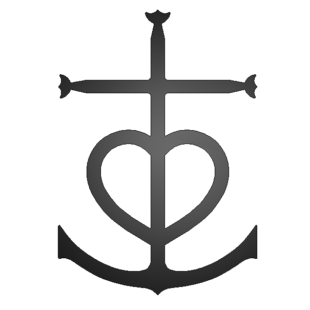Faith, Hope, Love Metal Sign Black