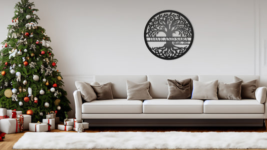 Our Most Popular Christmas Gift Ever! Personalized Tree of Life and Established Date Version