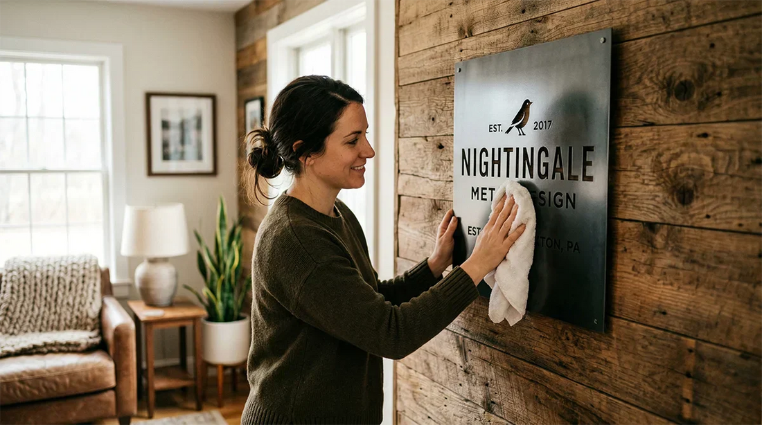 How to Care for Your Nightingale Metal Art
