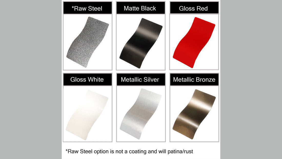 We are excited to offer new powder coat colors!