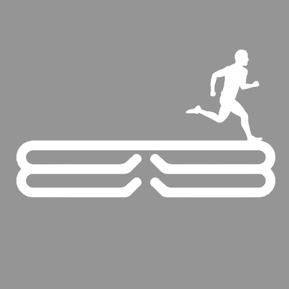 Male Runner Silhouette Medal Rack - Steel Wall-Mounted Running Medal Hanger