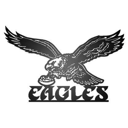 Old School Eagles Logo Metal Sign