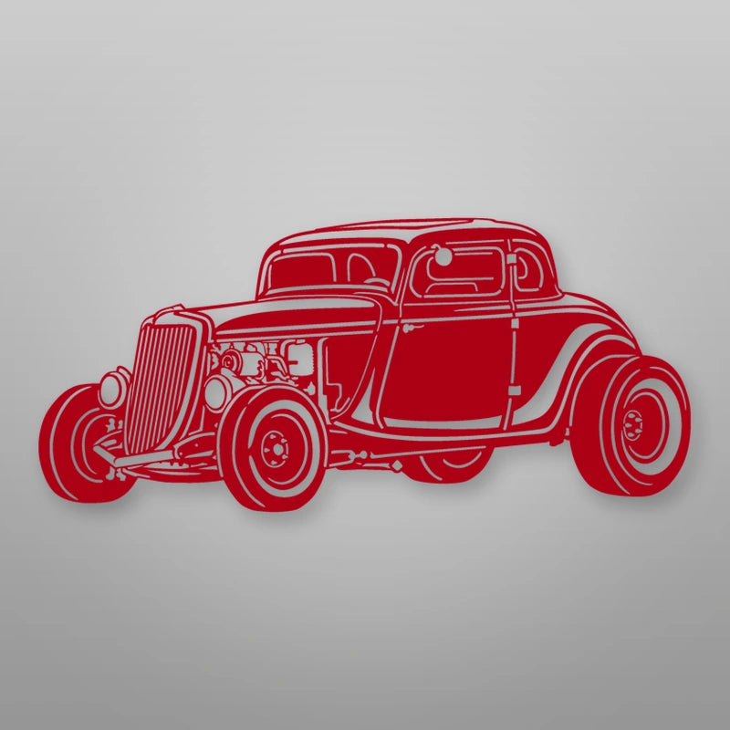 1934 Ford Coupe Hot Rod Silhouette shown in Gloss Red powder coat finish.
