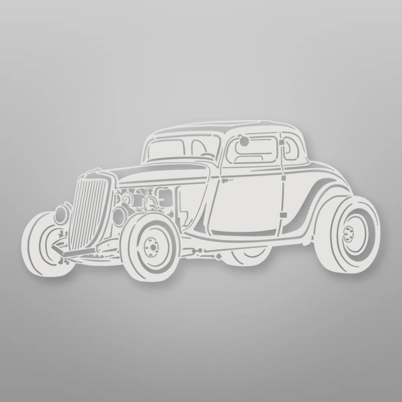 1934 Ford Coupe Hot Rod Silhouette shown in Gloss White powder coat finish.