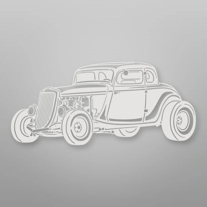 1934 Ford Coupe Hot Rod Silhouette shown in Gloss White powder coat finish.