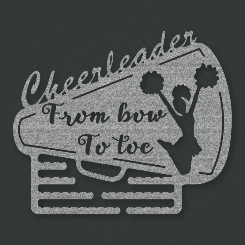 Megaphone Cheerleader Hair Tie Hanger Raw Steel / Rust animated finish preview Shopify Ready.