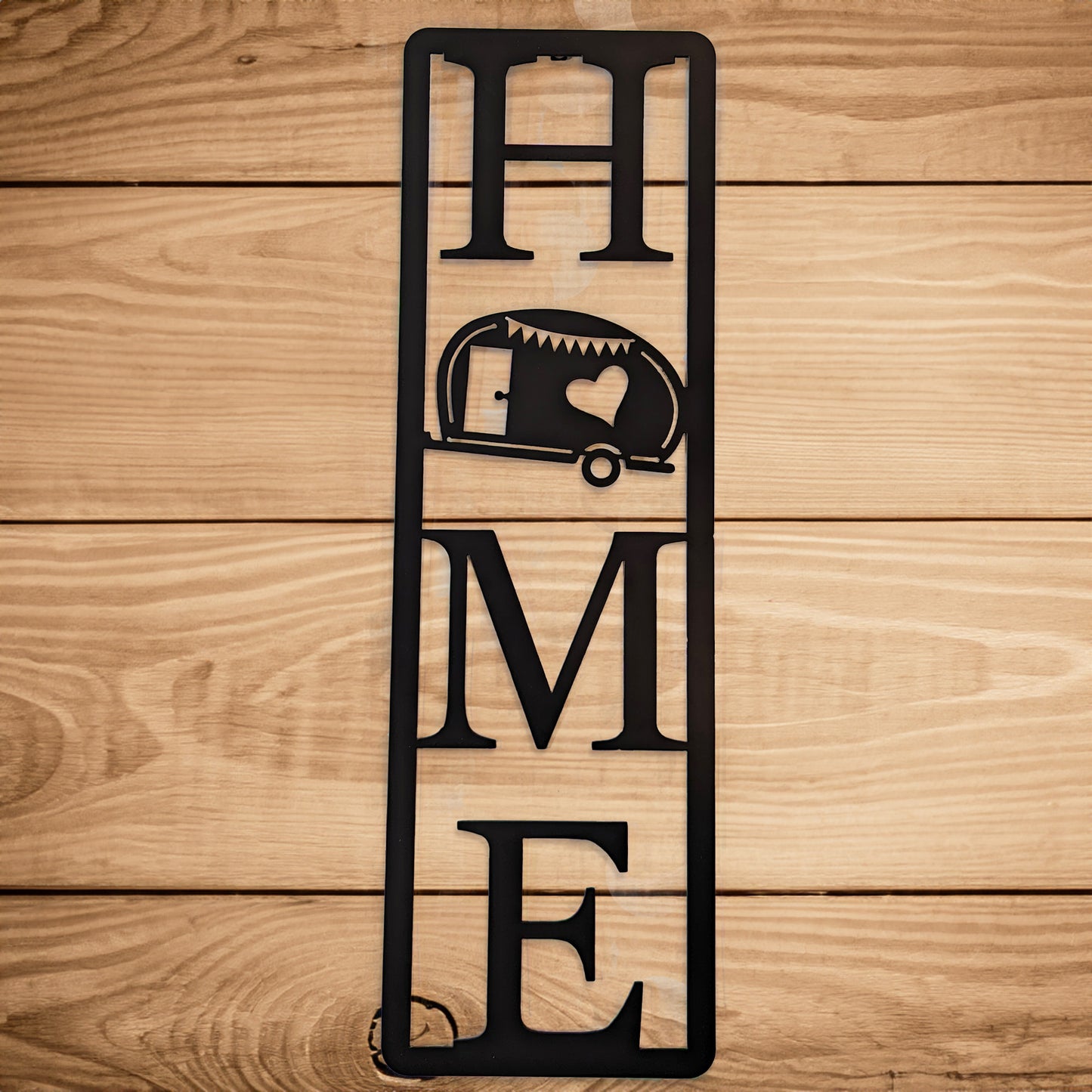 HOME Camper Metal Sign Vertical Style