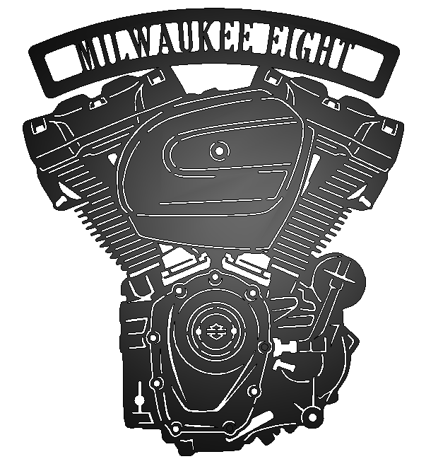 Milwaukee Eight Engine Metal Garage Sign