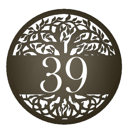 Tree of Life Personalized Round Address Sign Bronze #39