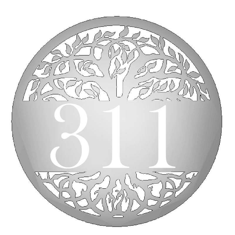 Tree of Life Personalized Round Address Sign Silver #311