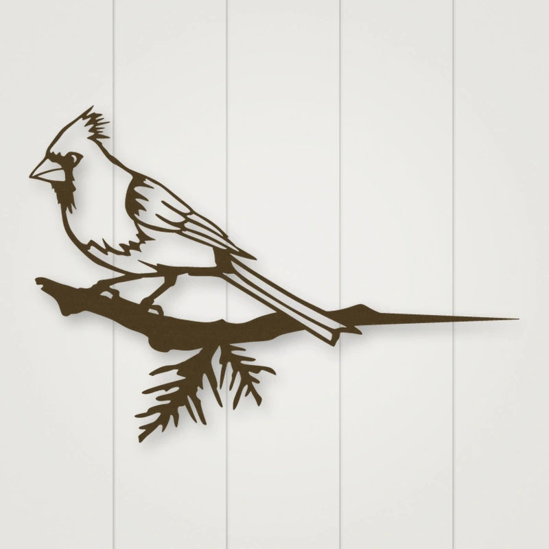 Cardinal Metal Tree Sign shown in Metallic Bronze powder coat finish.
