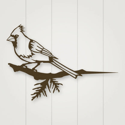 Cardinal Metal Tree Sign shown in Metallic Bronze powder coat finish.