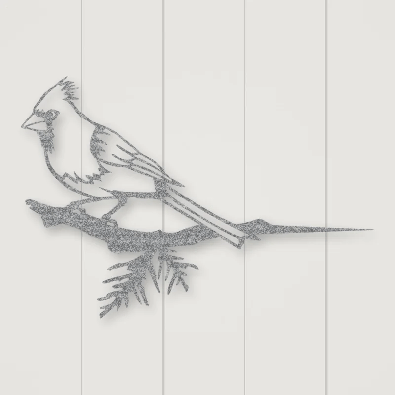Cardinal Metal Tree Sign Raw Steel / Rust animated finish preview Shopify Ready.