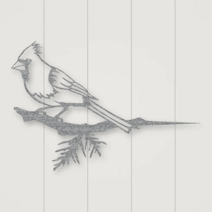 Cardinal Metal Tree Sign Raw Steel / Rust animated finish preview Shopify Ready.