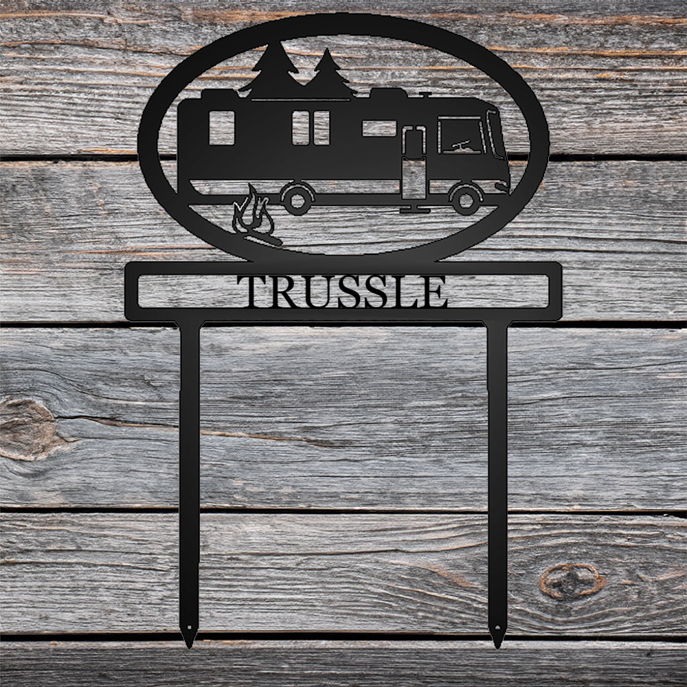 Class A RV Camper Personalized Metal Sign