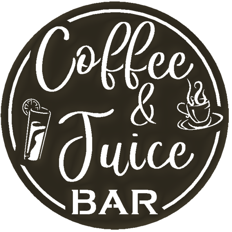 Coffee & Juice Bar Round Metal Wall Sign - Steel Wall Art for Homeowners or Business Owners