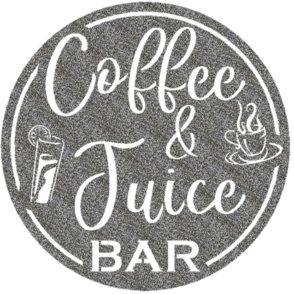 Coffee & Juice Bar Round Metal Wall Sign - Steel Wall Art for Homeowners or Business Owners