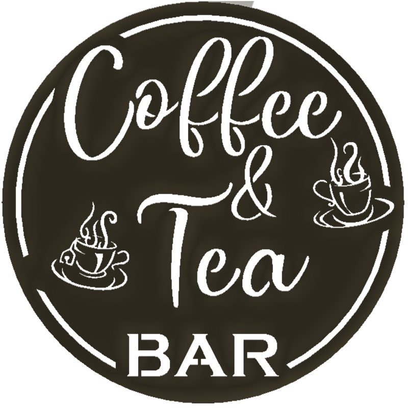 Coffee & Tea Bar Round Metal Wall Sign - Steel Wall Art for Homeowners or Business Owners
