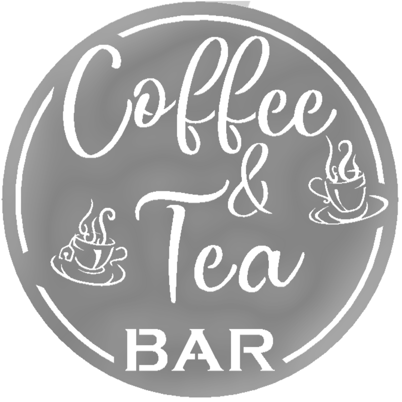 Coffee & Tea Bar Round Metal Wall Sign - Steel Wall Art for Homeowners or Business Owners