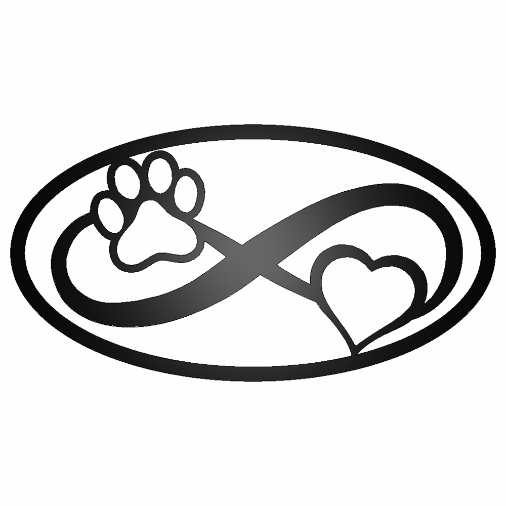 Dog Paw & Heart Infinity Sign