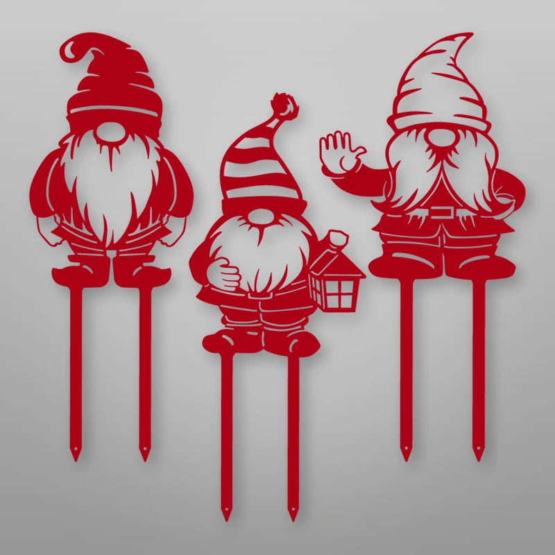 Gnomes shown in Gloss Red powder coat finish.