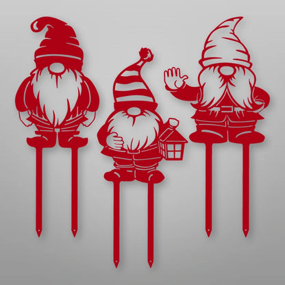 Gnomes shown in Gloss Red powder coat finish.