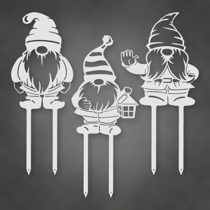 Gnomes shown in Gloss White powder coat finish.